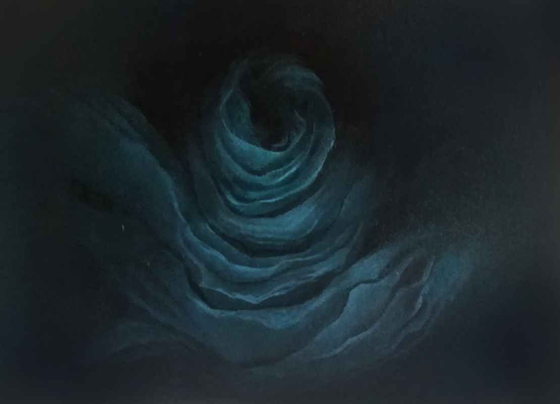      blue space<br> oil on canvas  30x40 cm